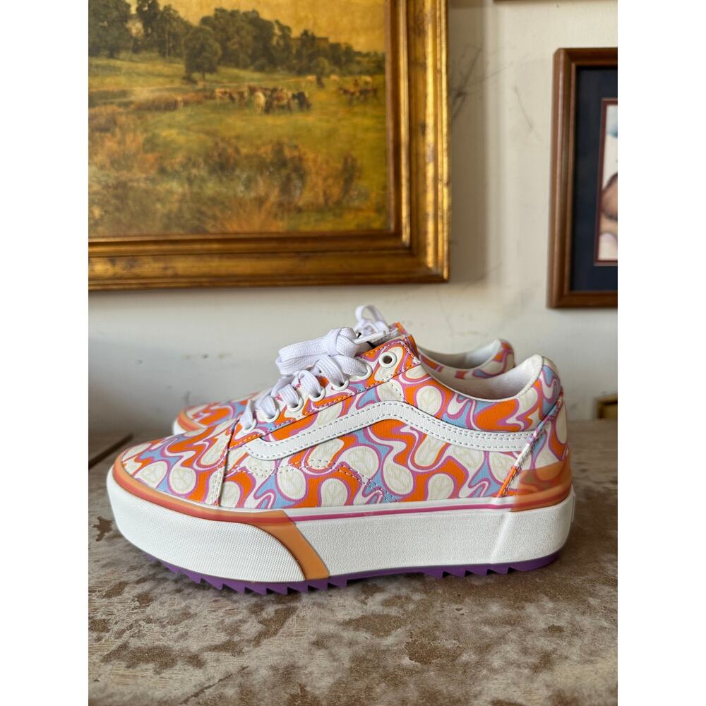 NWT Vans Old Skool Stacked UV Ink Peach Mens 8 Womens 9.5 w box - Picture 2 of 9